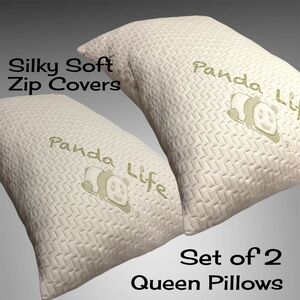 Set Of 2 Bamboo #288 & 289 Shredded Memory Foam Pillows with Protective Covers